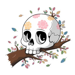 [em_skull:模仿猫头鹰的骷髅]